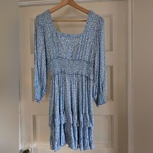 NEW Women's Floral Blue Women's Dress